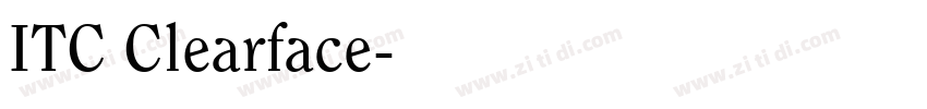 ITC Clearface字体转换
